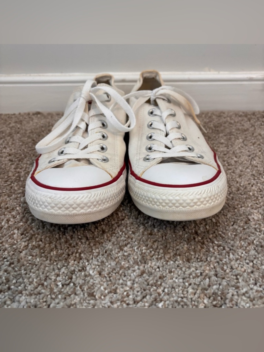 Converse Chuck Taylor Low Top White Canvas Sneakers Size 9 Women - Picture 2 of 8